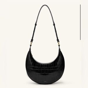 JW PEI Carly Saddle Bag - Black Croc